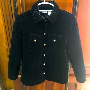 Chico's Black Quilted Jacket, Size 1